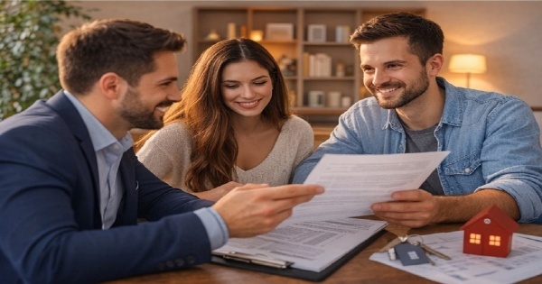 Intermediário de crédito a apresentar proposta de crédito habitação a um casal